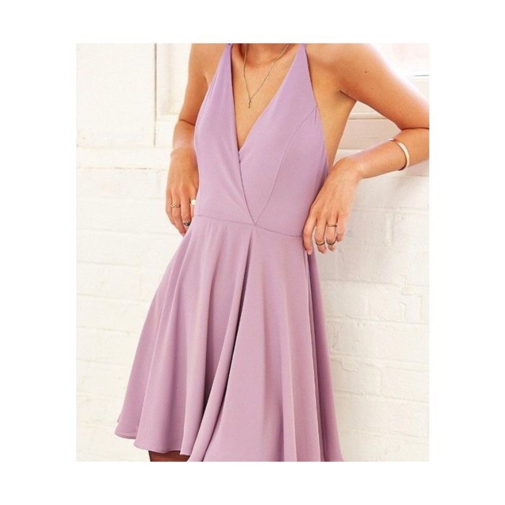 Kimchi Blue Lavender Chiffon Strappy Back Dress